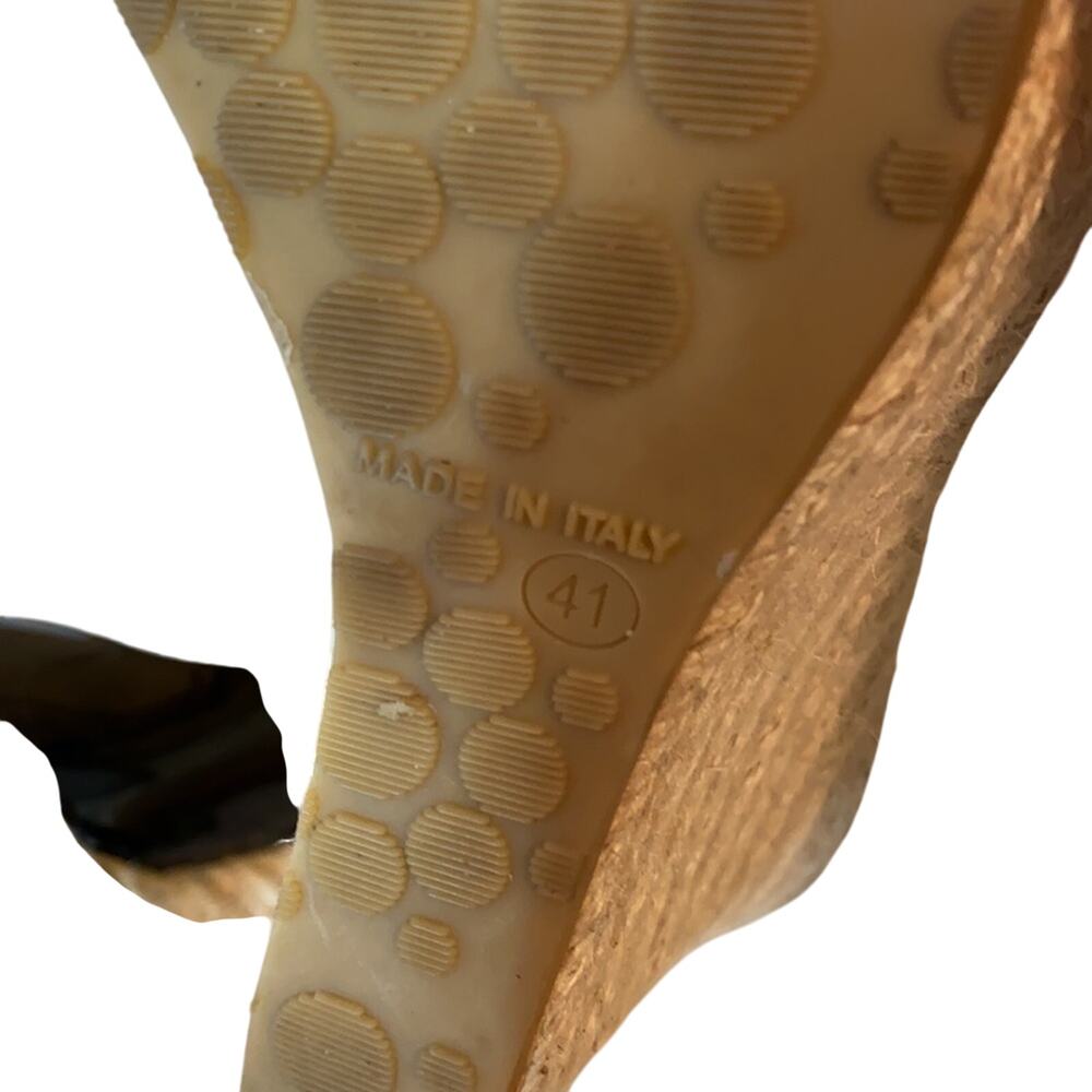 Jimmy Choo Patent Leather Espadrille Wedges 41 - Picture 12 of 13